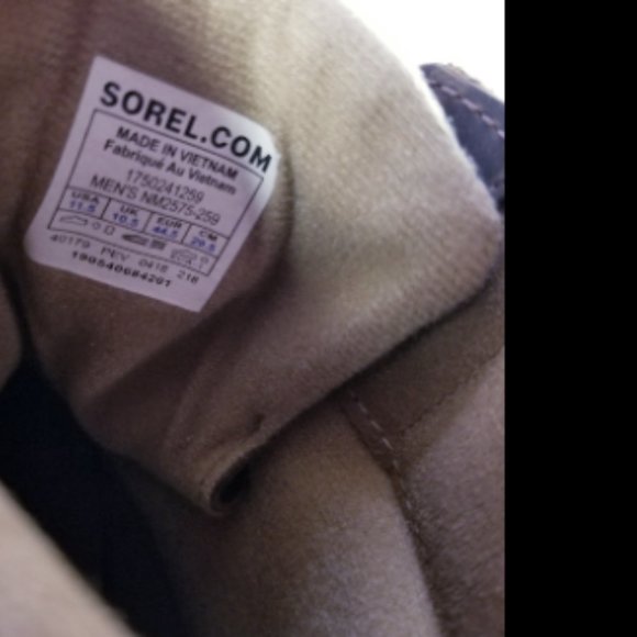 SOREL WATERPROOF MEN BOOTS RUBER LEATHER BROWN BLACK SNOW WINTER SIZE 11.5/44.5